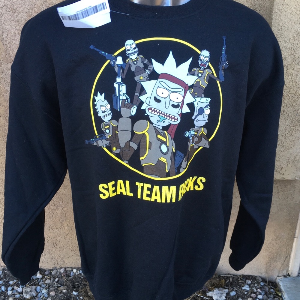NWT Rick and Morty Seal Team Rick SweatShirt
